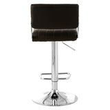 Table & Bar Stools Radisson Bar Stool In Black Faux Leather With A Chrome Base