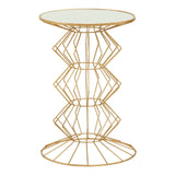 Kitchen & Dining Room Tables Yaxi Gold Finish Frame Table