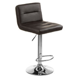 Dynasty Bar Stool In A Black Faux Leather With A Chrome Base - SE Home