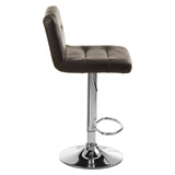 Dynasty Bar Stool In A Black Faux Leather With A Chrome Base - SE Home