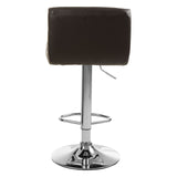 Dynasty Bar Stool In A Black Faux Leather With A Chrome Base - SE Home