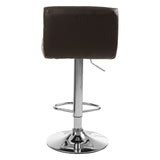 Table & Bar Stools Dynasty Bar Stool In A Black Faux Leather With A Chrome Base