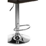 Dynasty Bar Stool In A Black Faux Leather With A Chrome Base - SE Home
