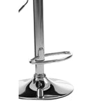 Dynasty Bar Stool In White Faux Leather With A Chrome Base - SE Home