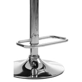 Dynasty Bar Stool With Quilted Faux Leather And White & Chrome Finish - SE Home