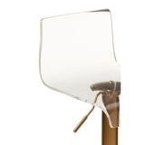 Dynasty Bar Stool In Clear Acrylic With A Gold Finish Base - SE Home