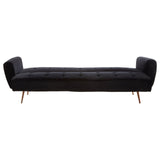 Hayton Black Velvet Sofa Bed - SE Home