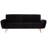 Hayton Black Velvet Sofa Bed - SE Home