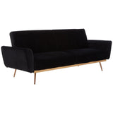 Hatton Black Velvet Sofa Bed - SE Home
