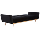 Hatton Black Velvet Sofa Bed - SE Home