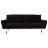 Hatton Black Velvet Sofa Bed - SE Home