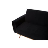 Hatton Black Velvet Sofa Bed - SE Home