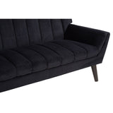 Savina 2 Seat Black Sofa - SE Home