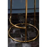 New York Bar Stool In Black Velvet & Gold - SE Home