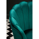 Arm Chairs, Recliners & Sleeper Chairs Ocean Emerald Green Velvet Scalloped Chair