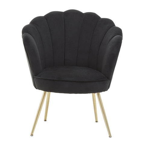 Scallop on sale velvet chair