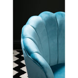 Arm Chairs, Recliners & Sleeper Chairs Ocean Aqua Velvet Scalloped Chair