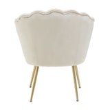 Ocean Mink Velvet Scalloped Chair - SE Home