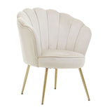 Ocean Mink Velvet Scalloped Chair - SE Home
