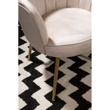 Ocean Mink Velvet Scalloped Chair - SE Home
