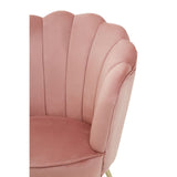 Arm Chairs, Recliners & Sleeper Chairs Ocean Pink Velvet Scalloped Chair