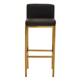 Table & Bar Stools Dynasty Bar Chair Black Leather Effect - Tall