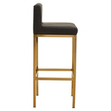 Table & Bar Stools Dynasty Bar Chair Black Leather Effect - Tall