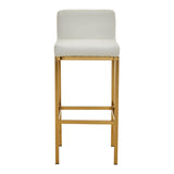 Dynasty Bar Chair White Leather Effect - Tall - SE Home