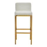 Table & Bar Stools Dynasty Bar Chair White Leather Effect - Tall