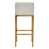 Dynasty Bar Chair White Leather Effect - Tall - SE Home