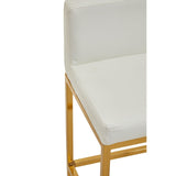 Dynasty Bar Chair White Leather Effect - Tall - SE Home