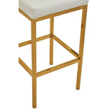 Dynasty Bar Chair White Leather Effect - Tall - SE Home