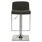 Dynasty Bar Chair In Black Leather Effect - SE Home