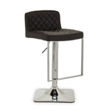 Dynasty Bar Chair In Black Leather Effect - SE Home