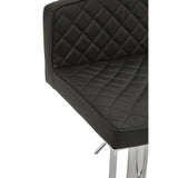 Dynasty Bar Chair In Black Leather Effect - SE Home