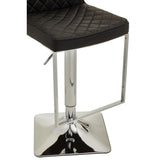 Dynasty Bar Chair In Black Leather Effect - SE Home