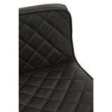 Dynasty Bar Chair In Black Leather Effect - SE Home