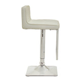 Dynasty Bar Chair In White Leather Effect - SE Home