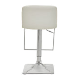 Dynasty Bar Chair In White Leather Effect - SE Home