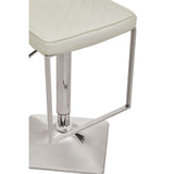 Dynasty Bar Chair In White Leather Effect - SE Home