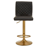 Dynasty Bar Chair In Black With Leather Effect - SE Home