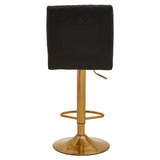 Dynasty Bar Chair In Black With Leather Effect - SE Home