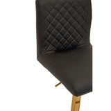 Dynasty Bar Chair In Black With Leather Effect - SE Home