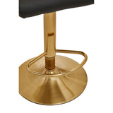 Dynasty Bar Chair In Black With Leather Effect - SE Home