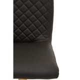 Dynasty Bar Chair In Black With Leather Effect - SE Home