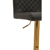 Dynasty Bar Chair In Black With Leather Effect - SE Home