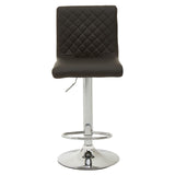 Dynasty Bar Chair In Black Leather Effect - SE Home