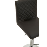 Dynasty Bar Chair In Black Leather Effect - SE Home