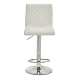 Dynasty Bar Chair In White Leather Effect - SE Home