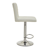 Table & Bar Stools Dynasty Bar Chair In White Leather Effect